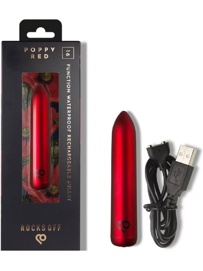 Rocks-Off | Rechargeable Bullet : Poppy Red