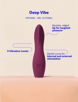 Dame | Dip Classic Vibrator : Plum [brand:dame/img-02.png]