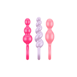 Satisfyer | Booty Call : Mixed Colours [brand:satisfyer/satisfyer-booty-call-anal-plug-colored-side-view.png]